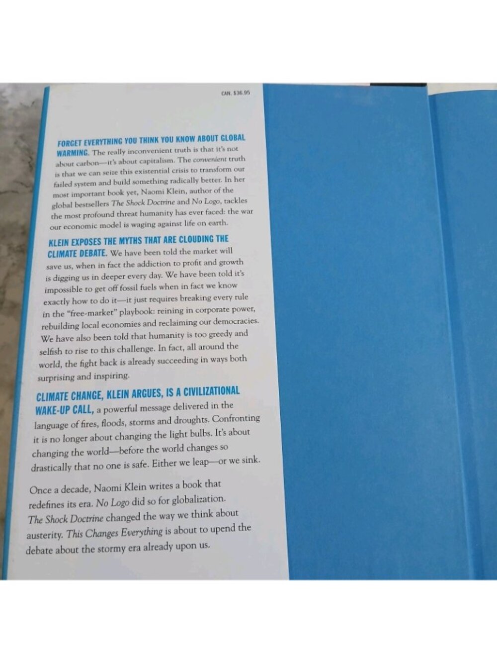This Changes Everything Naomi Klein Hardcover Book Climate Change Capitalism - Picture 7 of 9